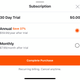 You can get a 60-day free trial (even though this app menu shows only 30-days), but here’s the billing options for once that runs out.